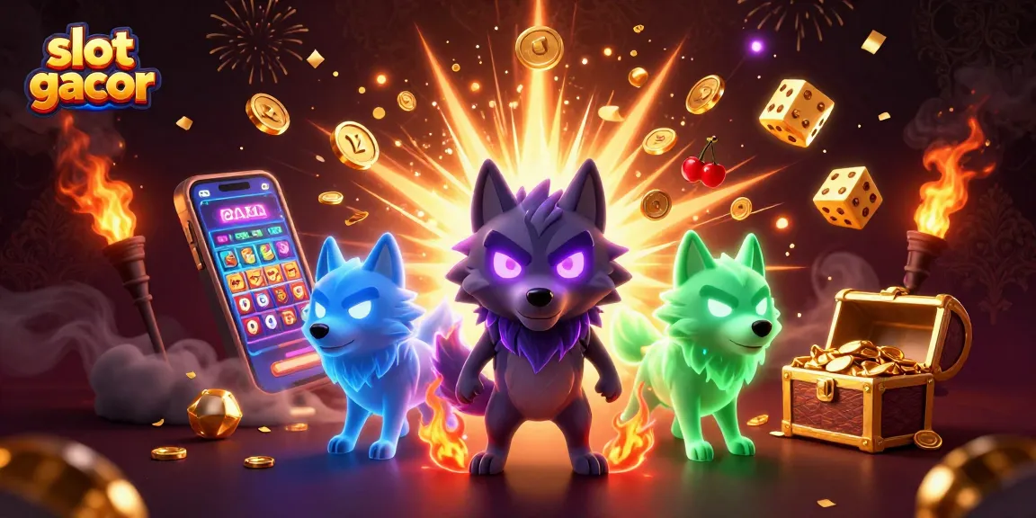 Experience slot gacor with dynamic jackpots featuring glowing wolves and vibrant game elements.
