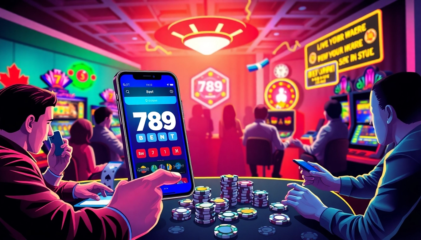 Dynamic online gaming scene featuring 789 bet interface with players engaged in excitement.