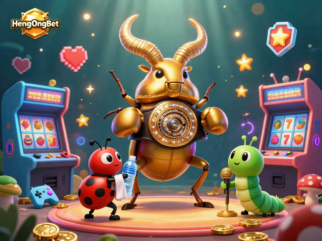 Engage in gaming excitement with HengOngBet featuring a vibrant 3D casino showdown.