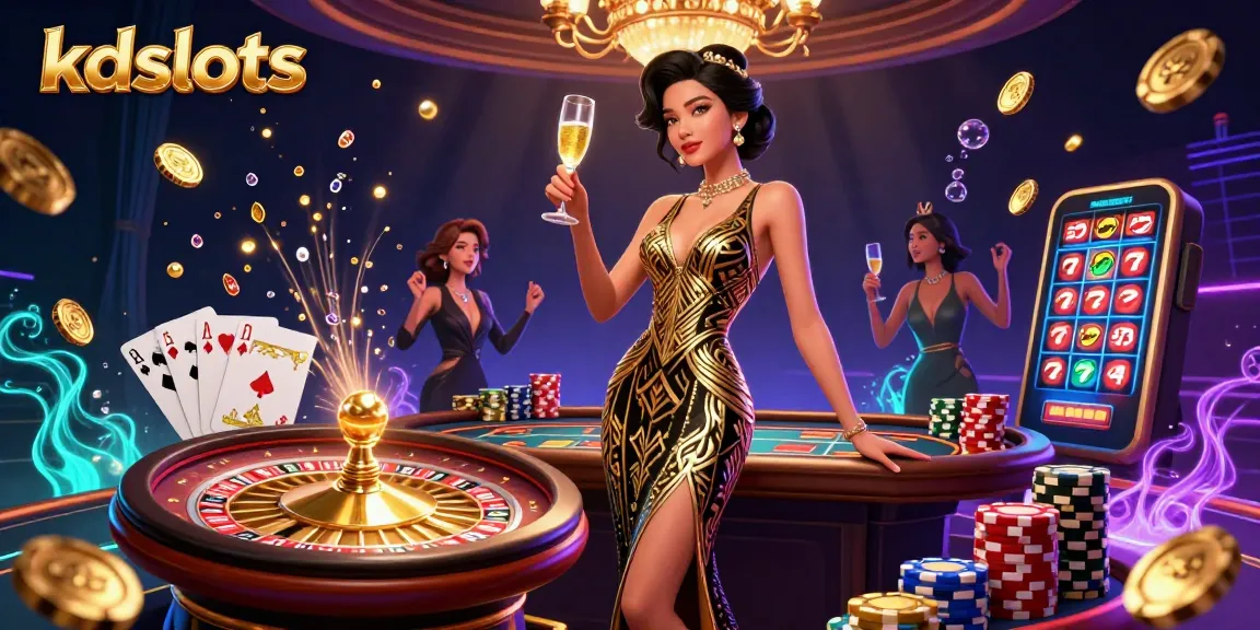 Experience thrilling gameplay with kdslots as elegant characters enjoy glamorous casino atmosphere packed with exciting game elements.