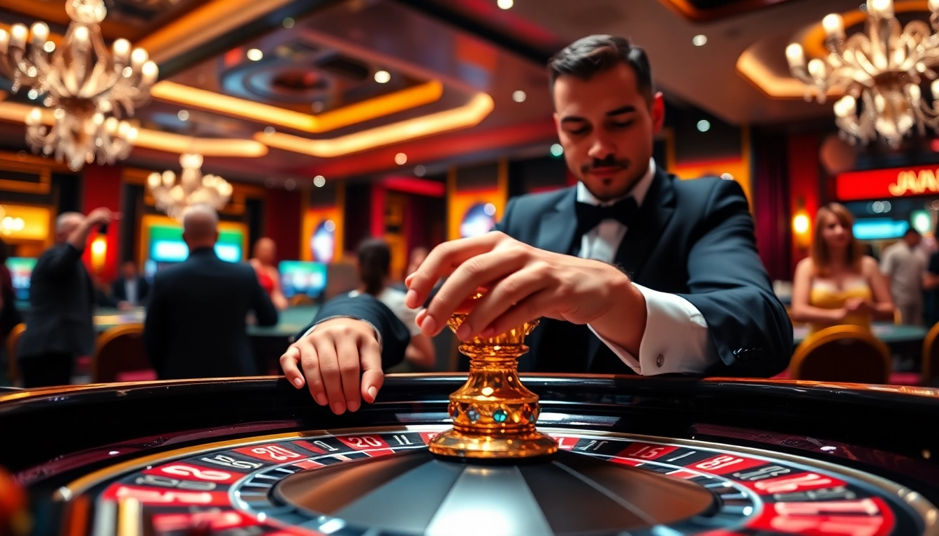 Experience the excitement of the best online casino with an expert dealer at play.