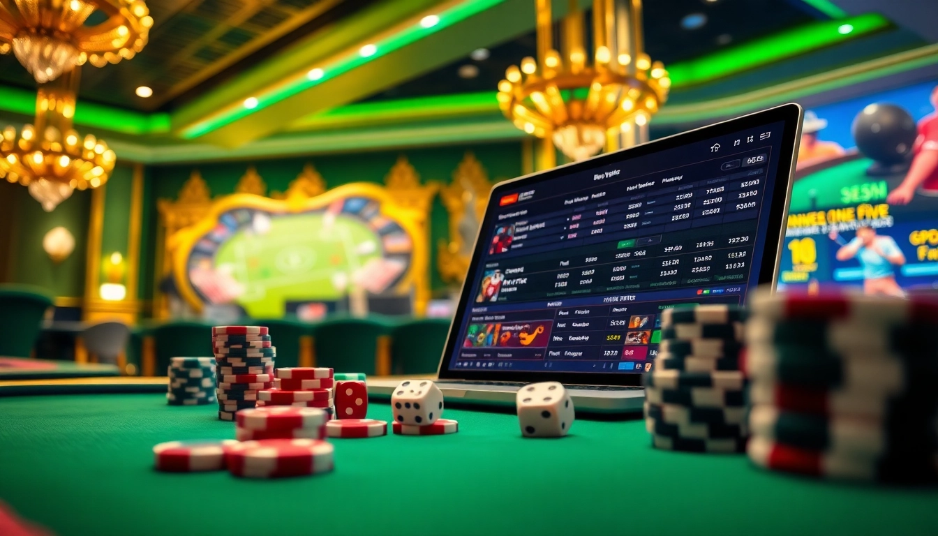 Engaging betting action on Link Judi Bola showcases dynamic sports betting options and vibrant casino elements.