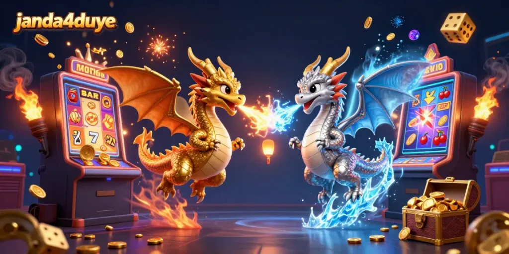 Permainan menarik di janda4duye dengan naga 3D dan mesin slot meledak jackpot.