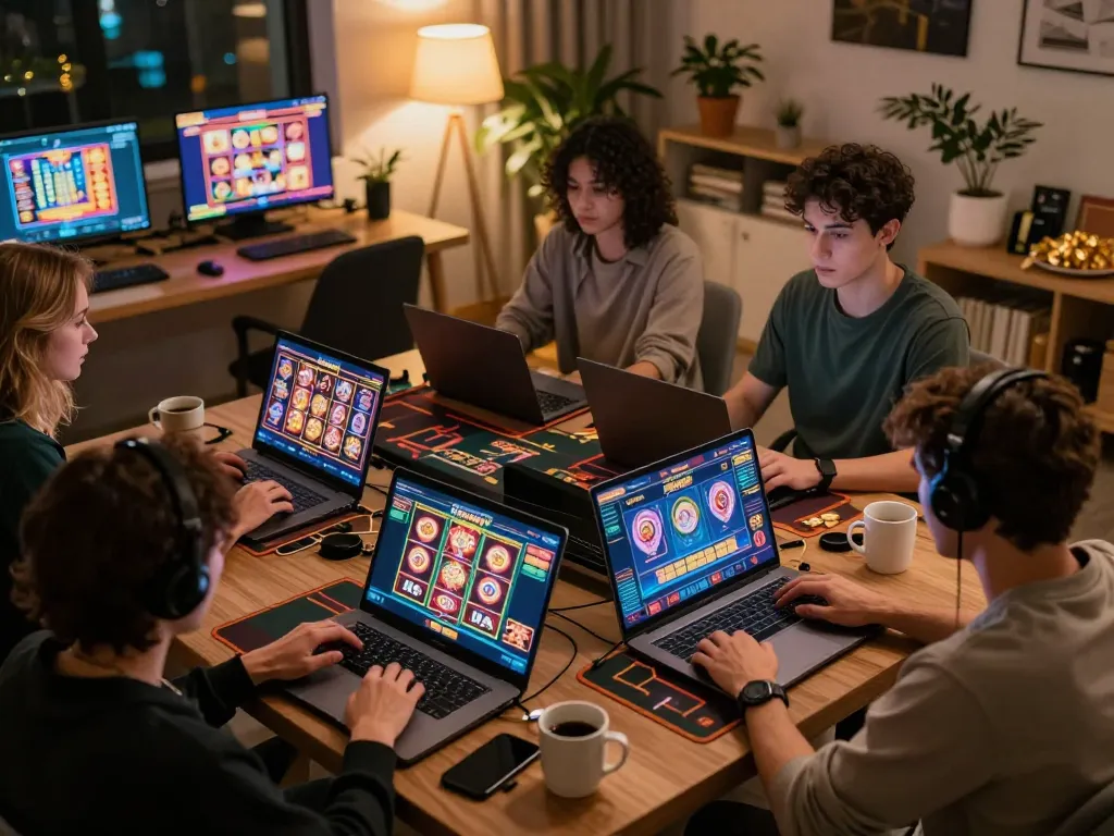 Players engaging with B52CLUB in an exciting online casino gaming session at home