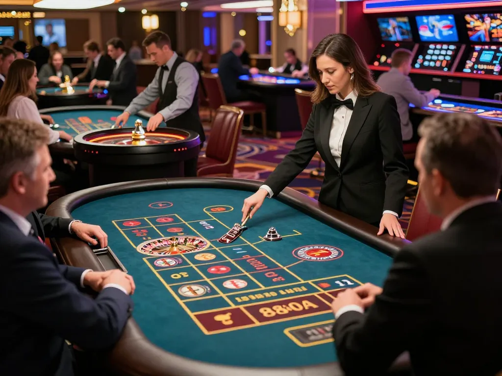 Players enjoying high-stakes roulette at 88aa casino table with lively atmosphere