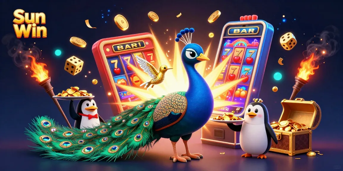 Enjoy captivating gameplay at Sun Win while surrounded by exciting casino elements and vibrant characters.