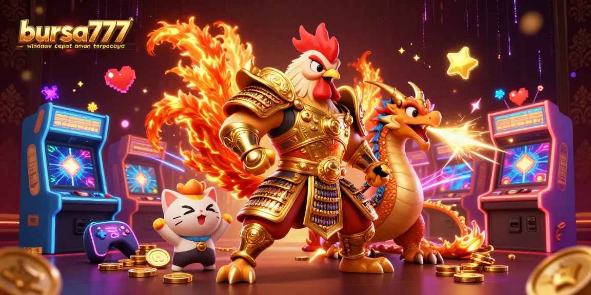 Experience the excitement of bursa777 withdraw cepat aman terpercaya with vibrant illustrations of gaming sensations.