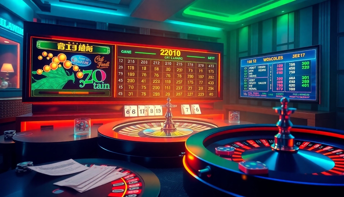 Engaging online gaming interface showcasing lô đề uy tín with vibrant colors and casino elements.
