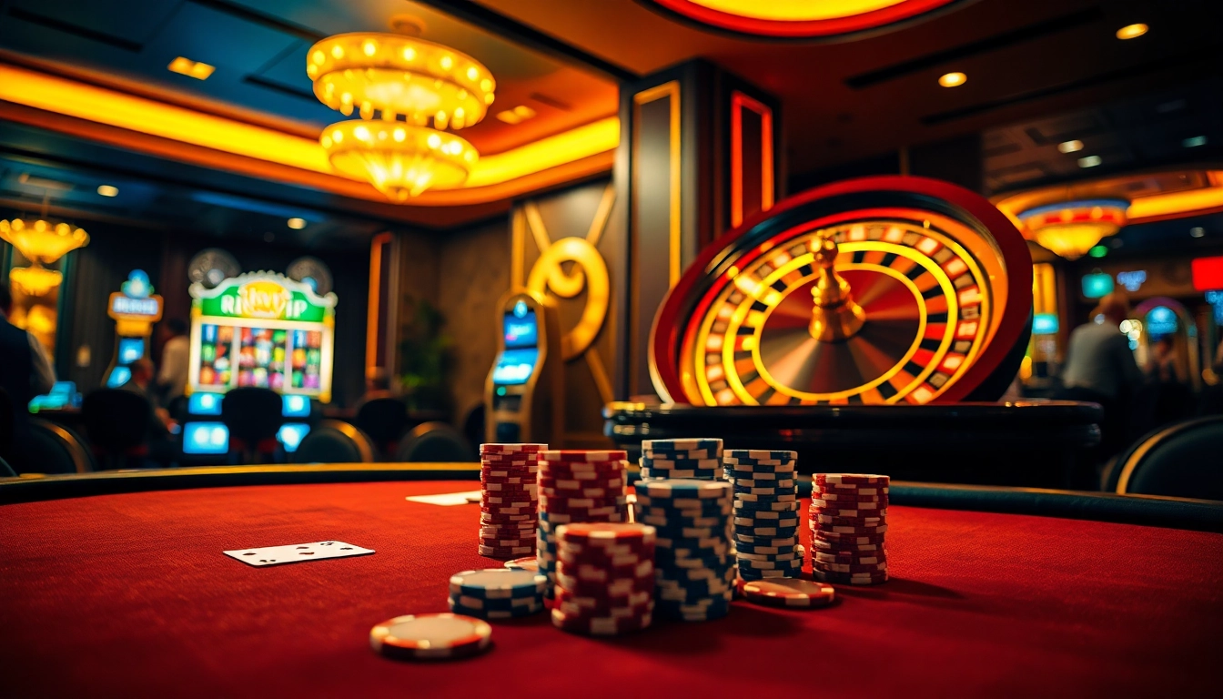 Engaging players enjoying varied games at Rikvip's vibrant casino environment.