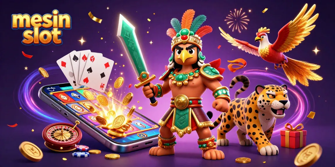 Experience thrilling mesin slot action with dynamic 3D characters, colorful games, and winning symbols.