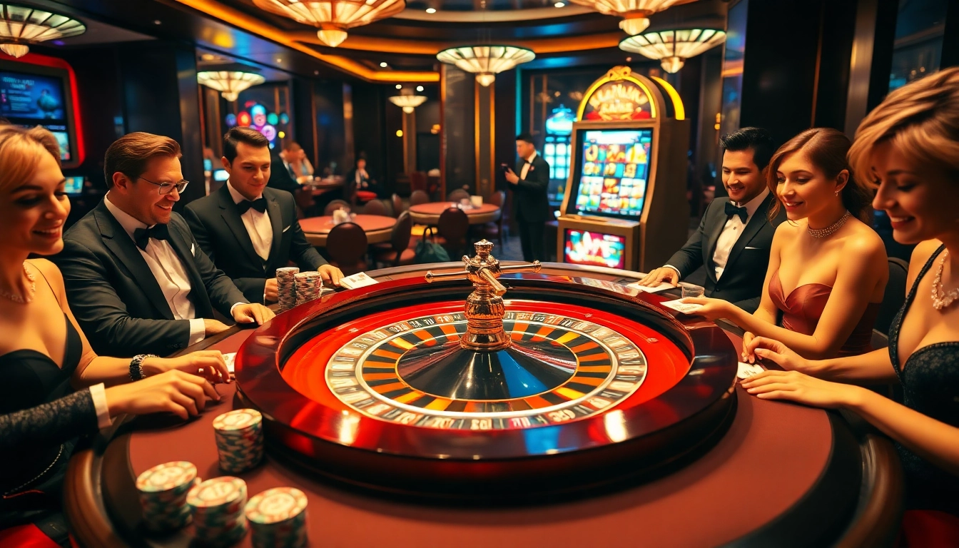 Experience the thrill of winning at https://oxbet7.com/ with a luxurious casino scene showcasing roulette, poker chips, and glamour.