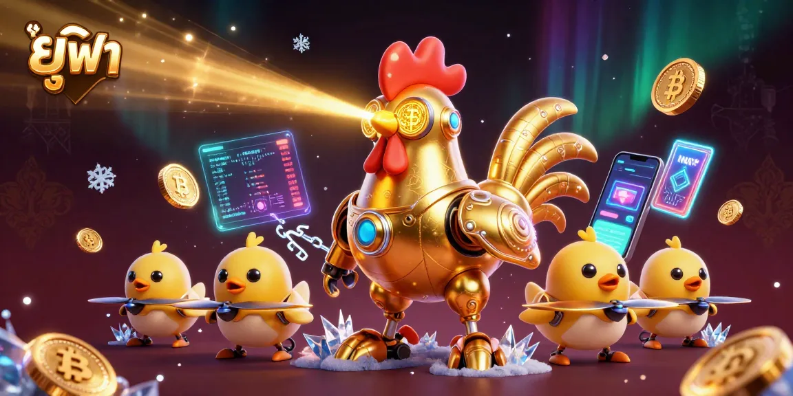 Experience the thrilling action of ยูฟ้า in an engaging 3D casino illustration featuring futuristic characters.