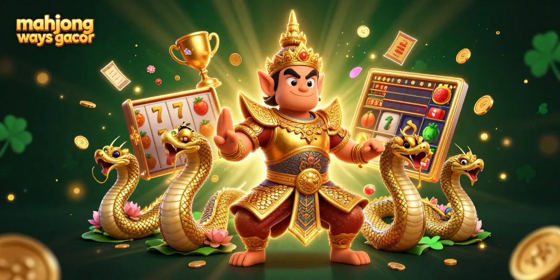 Experience mahjong ways gacor with vibrant slot action in a 3D illustrated scene filled with dynamic energy and excitement.