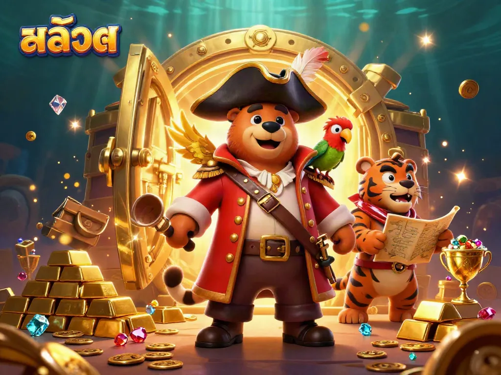 Engage in exciting สล็อต gameplay featuring vibrant characters amidst treasures and brilliance.