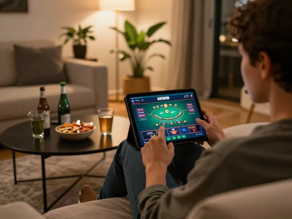 Engaging in KKWIN win strategy while playing live blackjack on a tablet at home