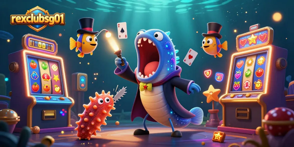 Maximize your gambling experience with rexclubsg01's vibrant 3D casino scene featuring unique characters and engaging gameplay elements.