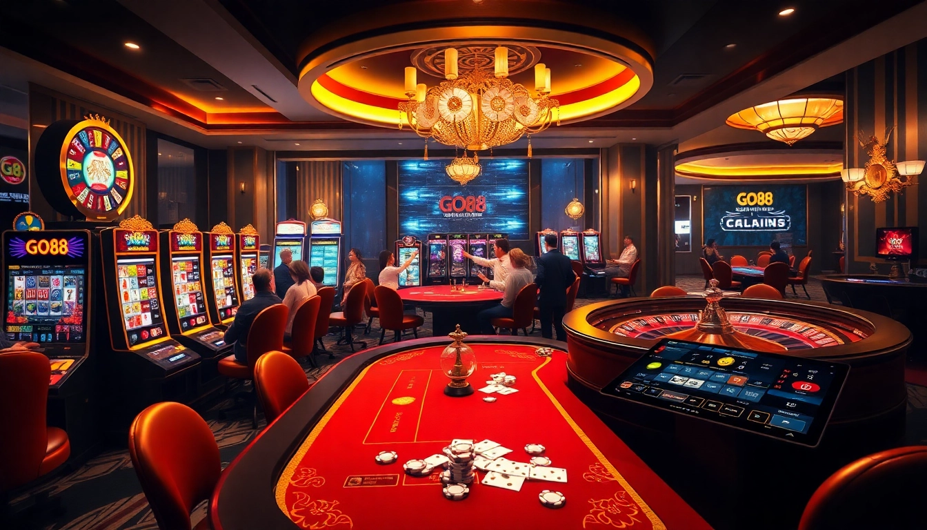 Realize your winnings at GO88 in a vibrant casino atmosphere packed with slot machines and poker excitement.