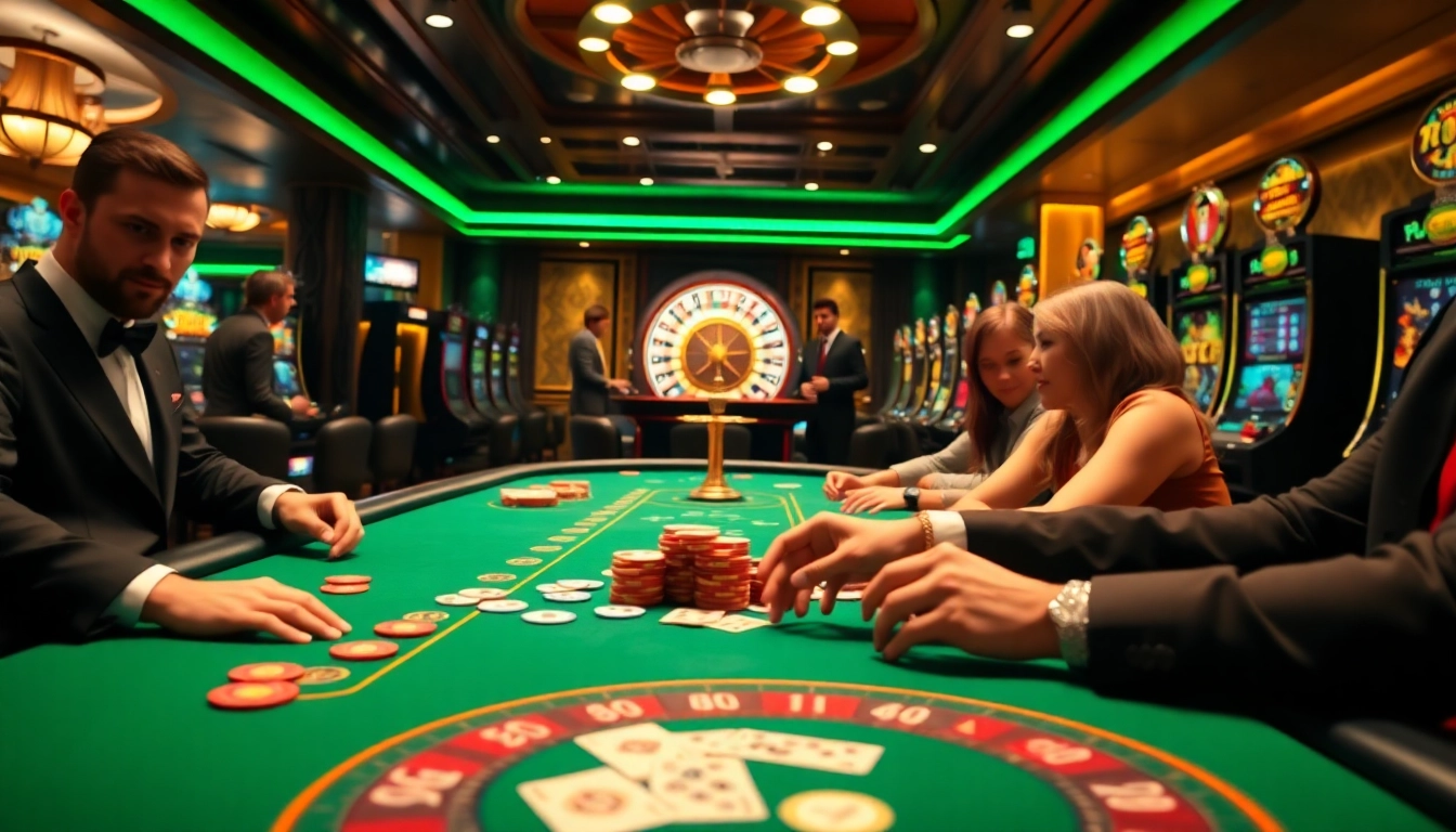 Players engaging in a thrilling poker game at MM OO casino.