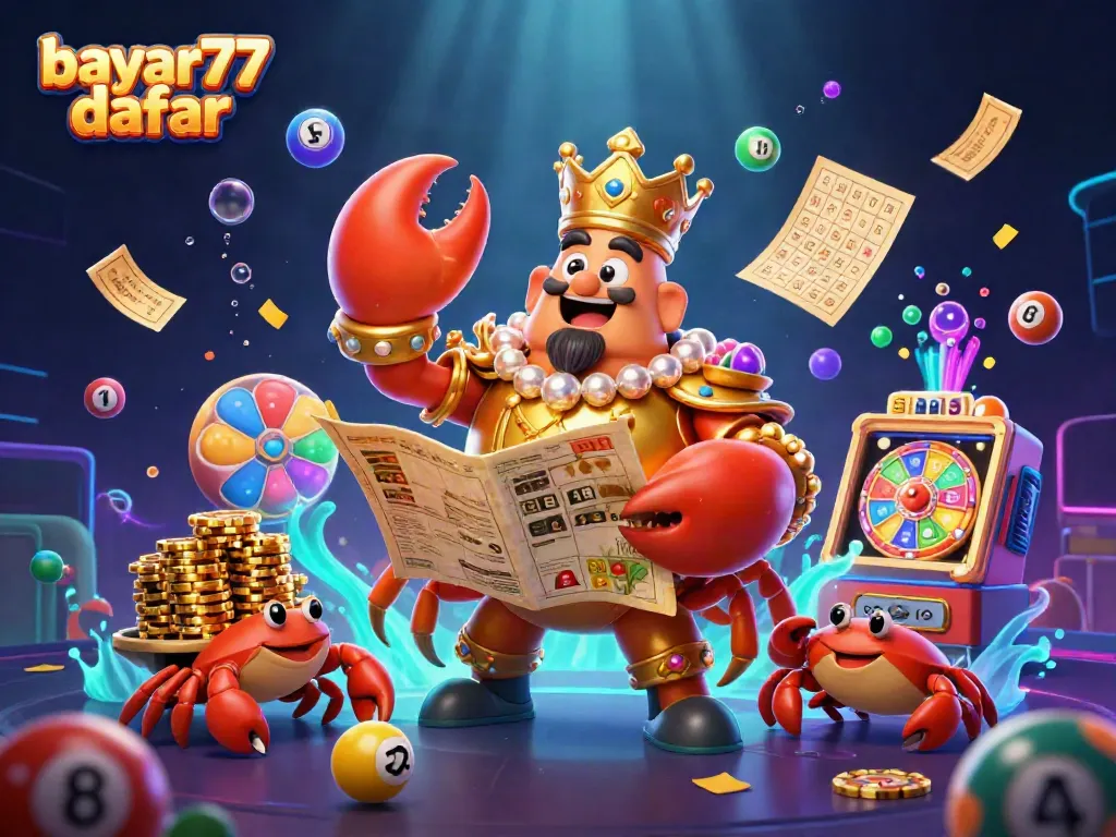 Experience seamless gaming with bayar77 daftar as golden wonders abound in this vibrant illustration.