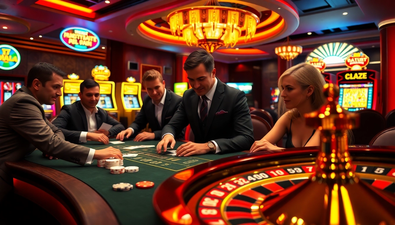 Engaged players at a high-stakes poker table, showcasing the excitement of hbbet5.art's casino.