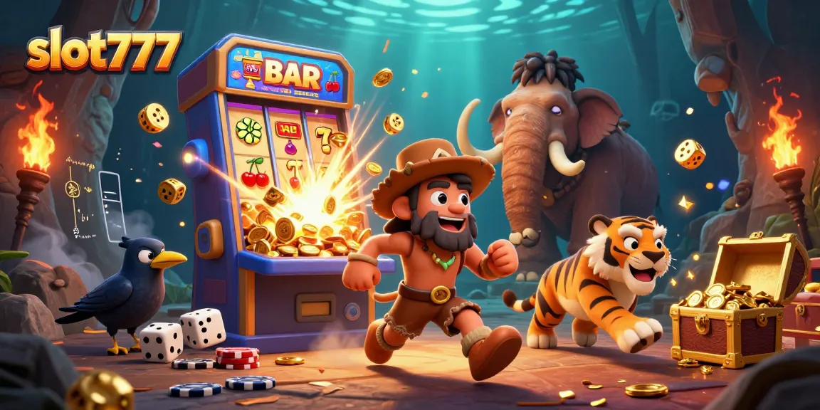 Memenangkan jackpot di slot777 dengan kombinasi simbol BAR dan lucky 7 bersama teman-teman prasejarah di kasino digital ini.