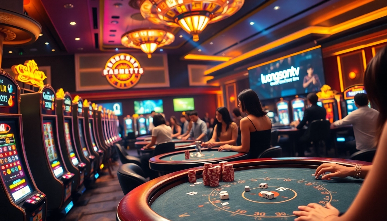Experience the excitement of gambling at luongsontv with vibrant casino visuals and gaming interactions.