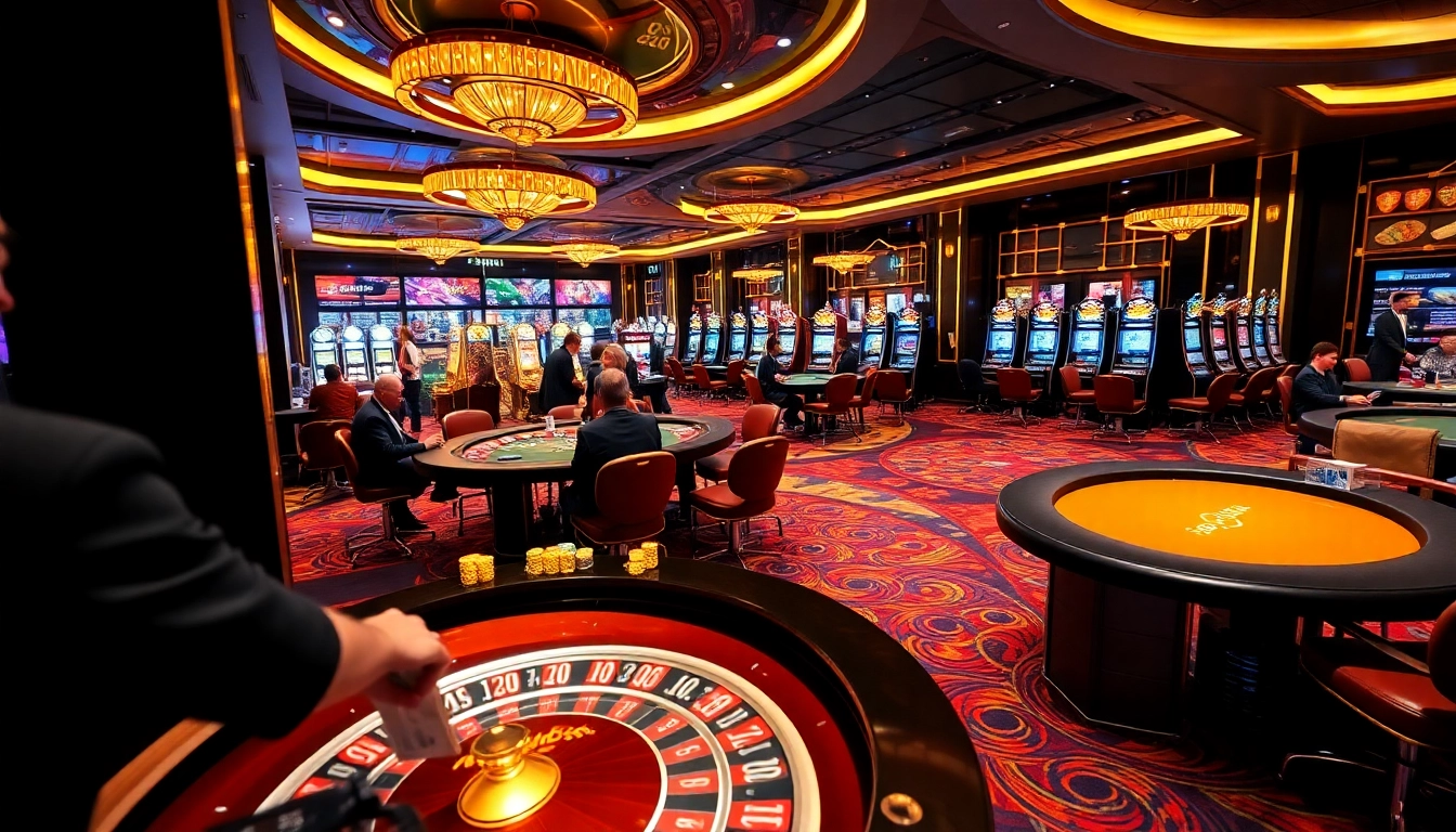 Experience the thrilling gameplay at go88 with vibrant casino tables and professional atmosphere.