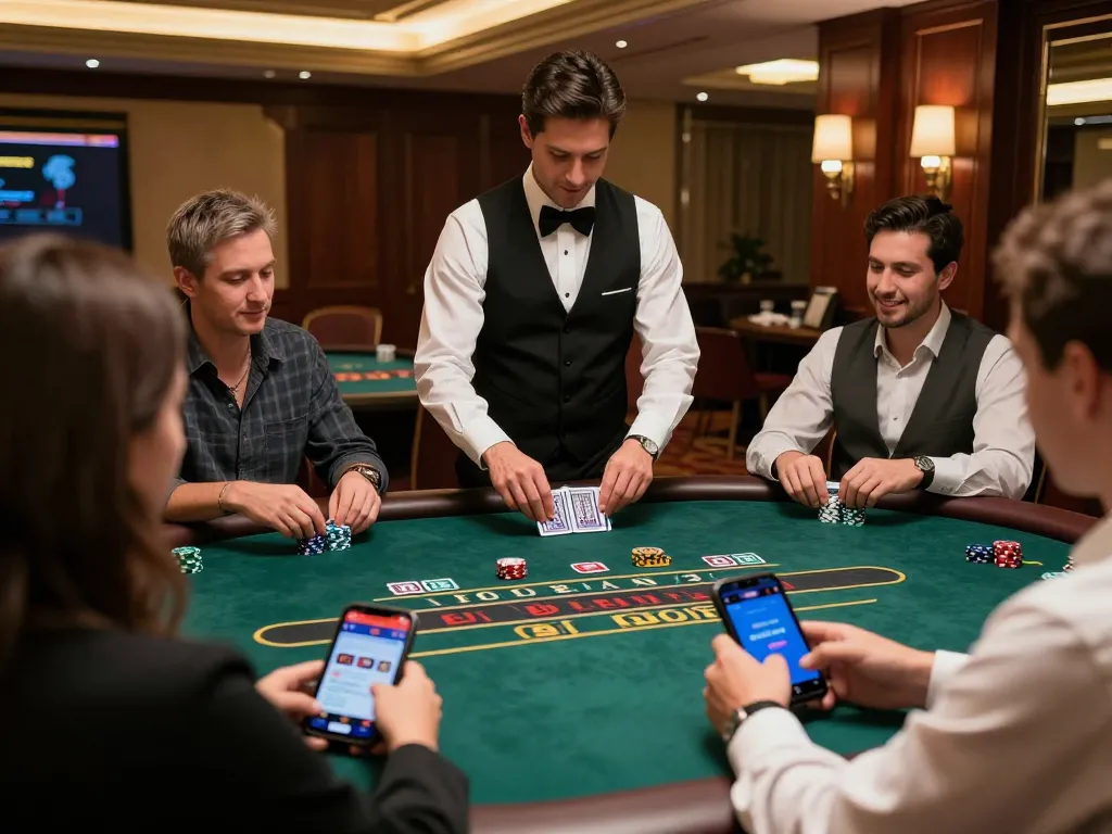 Permainan yang mendebarkan di https://www.crosstonerestaurant.com/vegetarian.html dengan pemain yang terlibat di meja blackjack dealer langsung.
