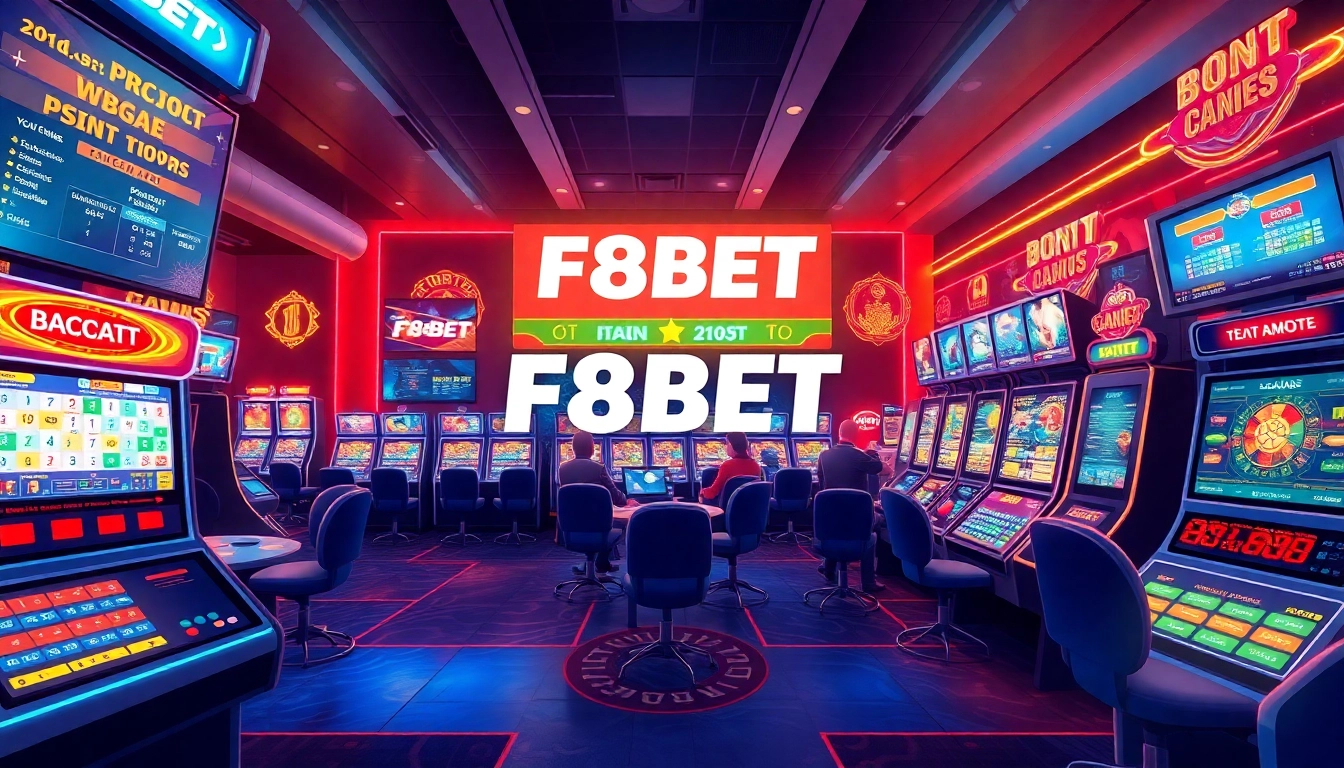 F8BET online betting platform showcasing an exciting virtual casino environment with diverse games.