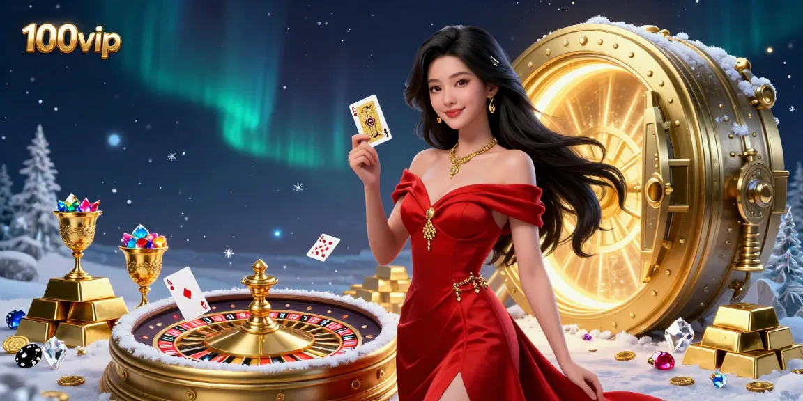 Experience the excitement and elegance of 100vip with golden treasures, roulette, and stunning visuals.