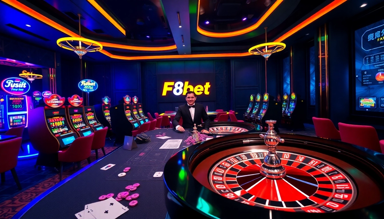 Experience the excitement of F8bet with vibrant casino tables and engaging gameplay.