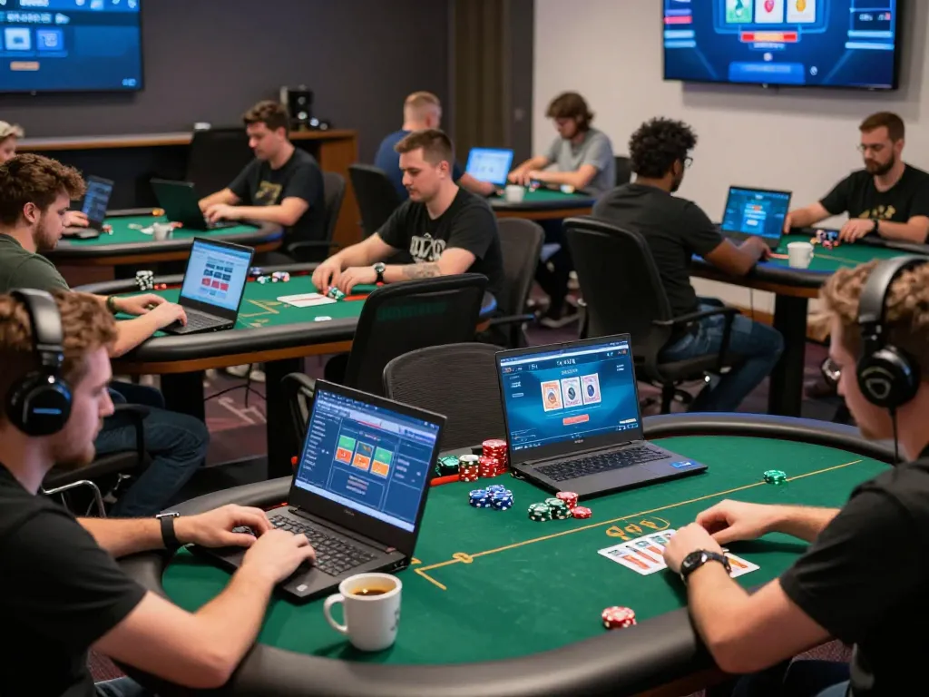 Players enjoying online poker at MM88, showcasing vibrant gameplay and strategic moments.