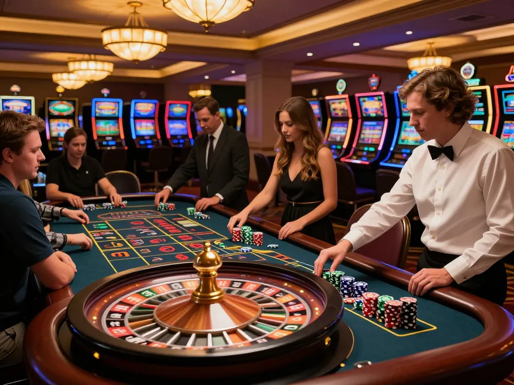 Players at an SC88 roulette table placing bets with vibrant chips in an upscale casino.
