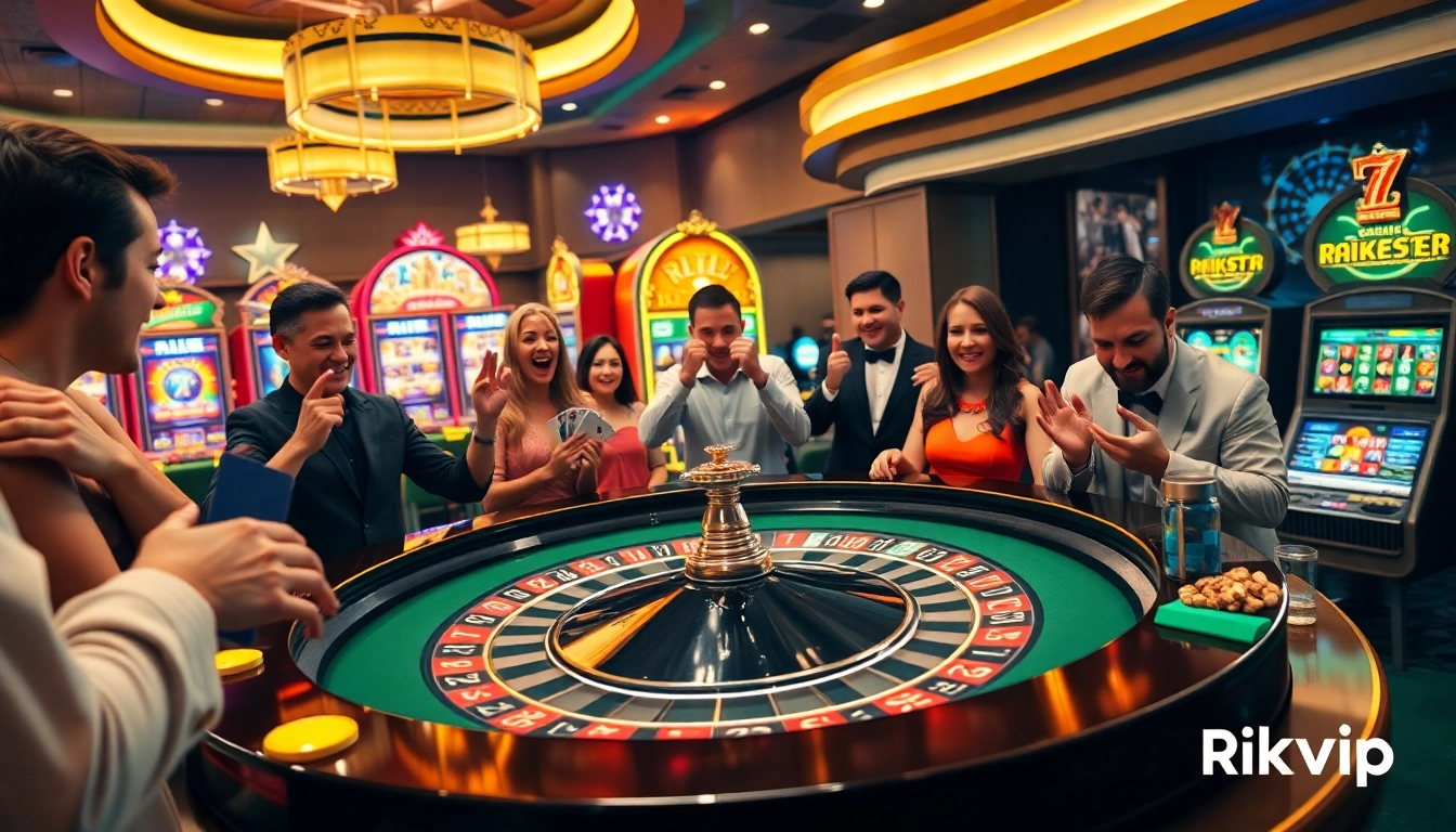 Experience the excitement at Rikvip with vibrant casino games and enthusiastic players.