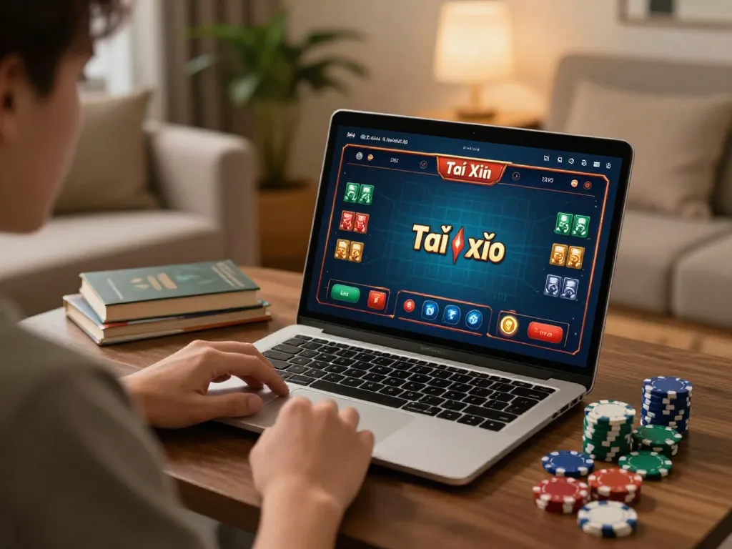 Tài xỉu online uy tín player's winning moment during an engaging online game session.