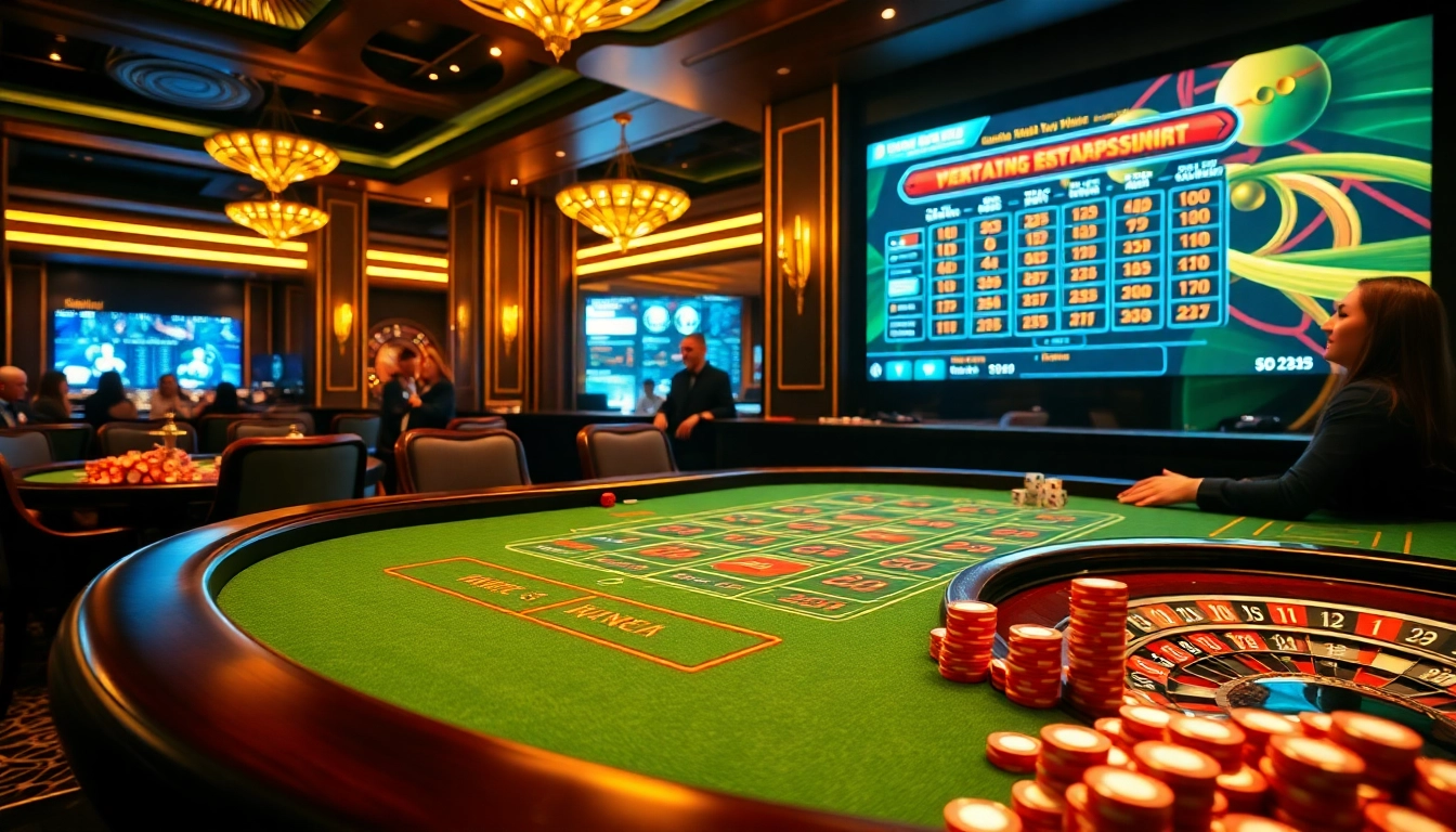 Engage with the excitement of baccarat and online gaming at https://xx88.us/, featuring a vibrant casino scene.