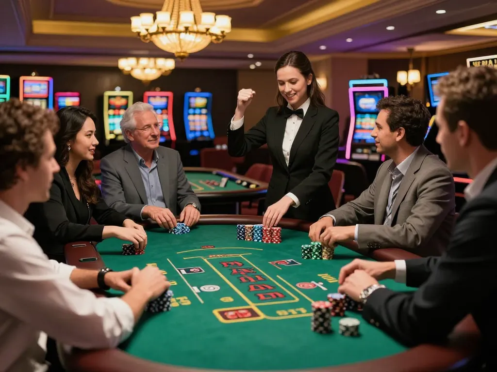 Players enjoying an engaging blackjack game at mb66 casino, showcasing strategy and excitement