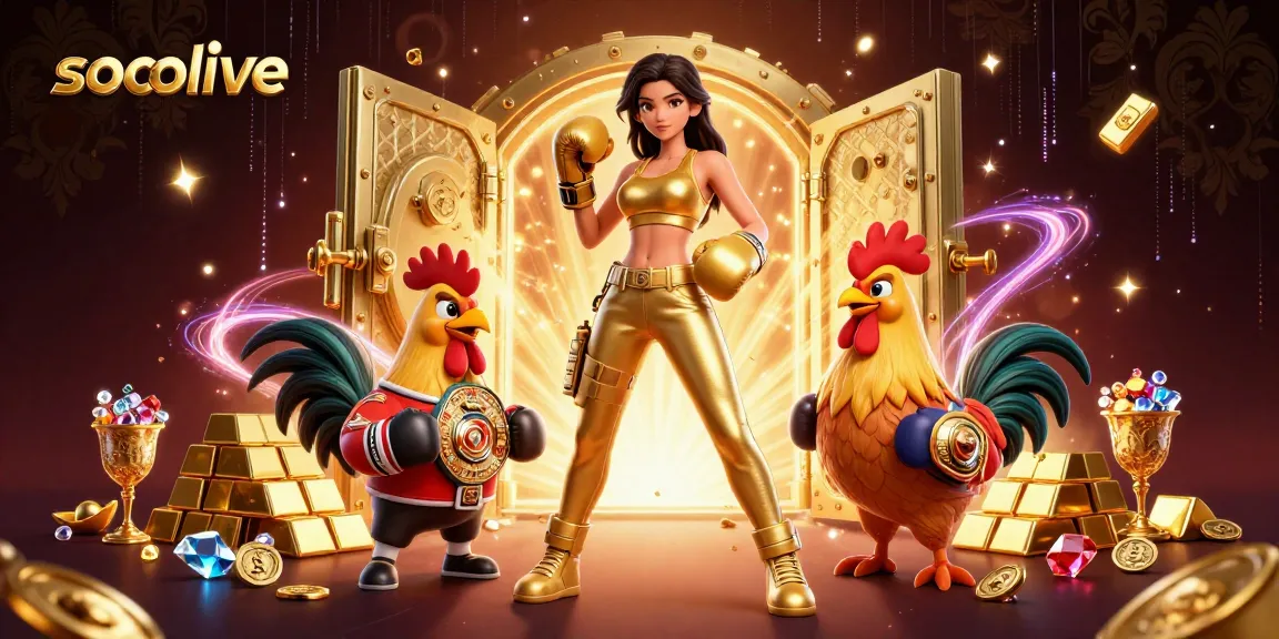 Socolive delivers high-quality sports betting action with a vibrant 3D illustration showcasing excitement and luxury.