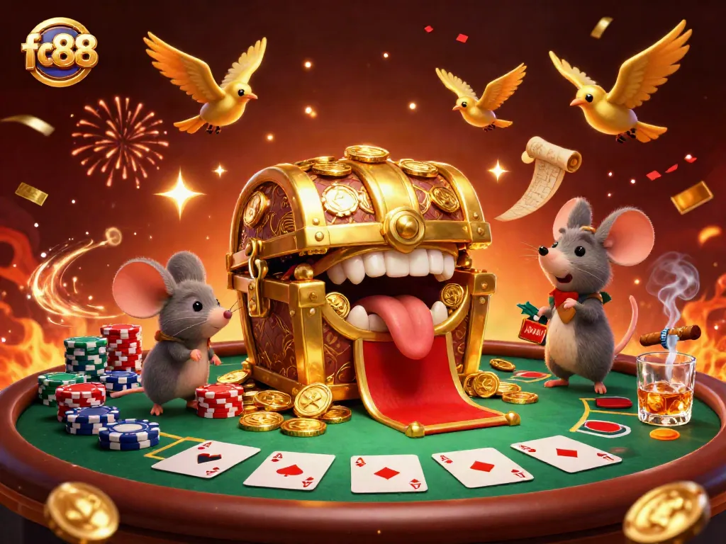 Experience thrilling wins at fc88 with a dynamic casino scene showcasing adventure and excitement.