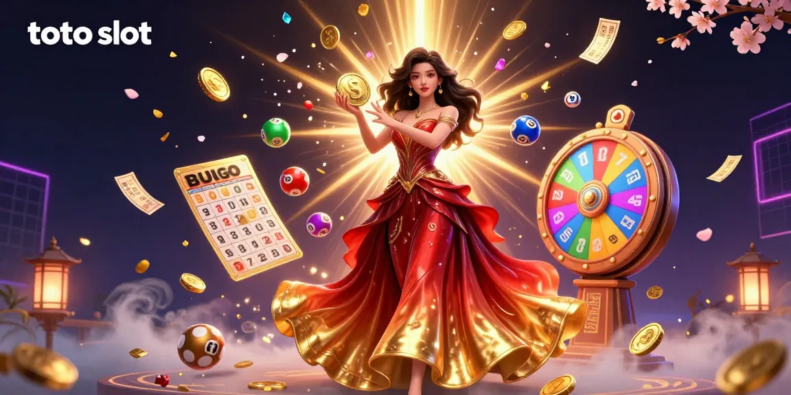 Experience thrilling payouts with toto slot in a vibrant casino scene filled with shiny coins and exciting games.