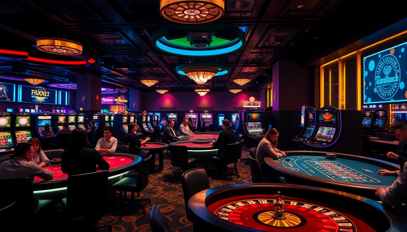 Experience the exciting ambiance of y3娛樂 casino with vibrant players and gaming action.