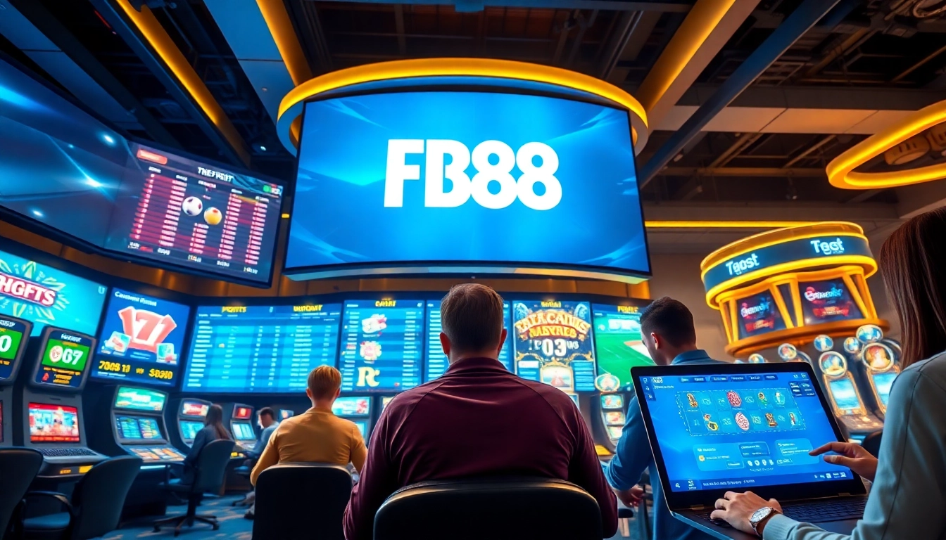 FB88 online betting platform interface featuring vibrant games and live betting odds.