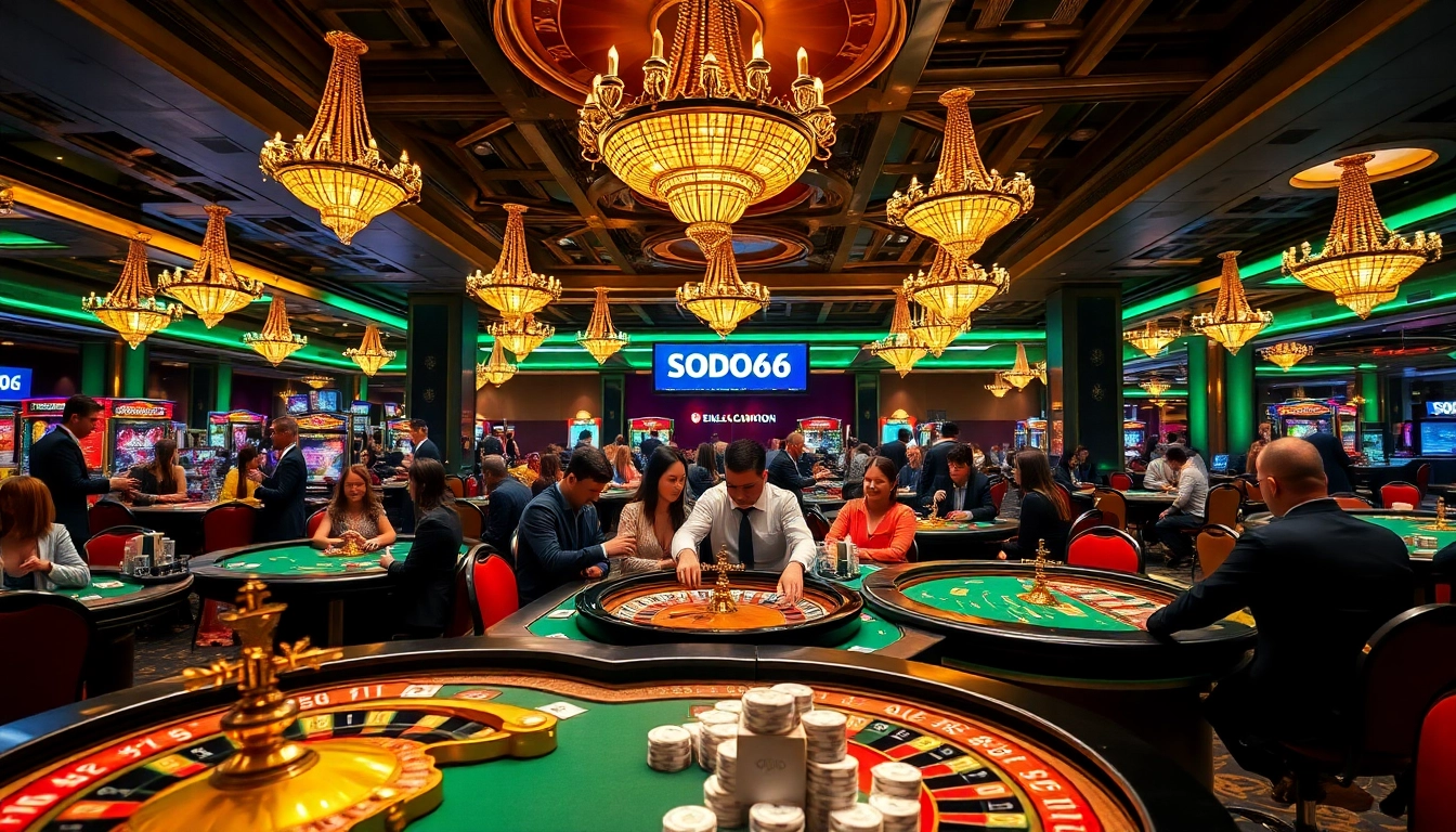 Experience high-stakes excitement at SODO66's luxurious casino gaming floor.