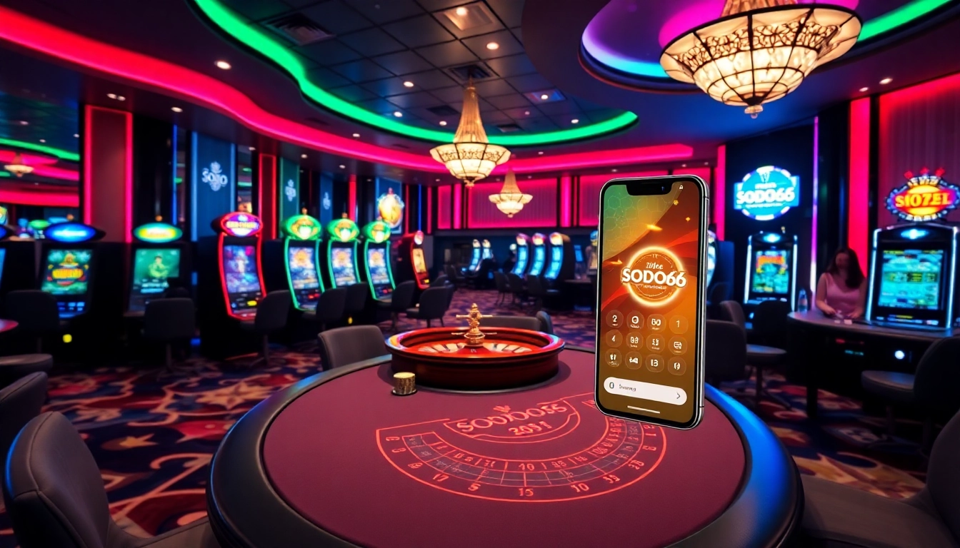 Players engaging in thrilling games at SODO66 Casino, showcasing vibrant betting activity.