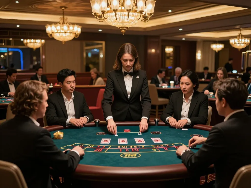 Experience live Baccarat at SC88's luxurious table with professional dealer and engaged players