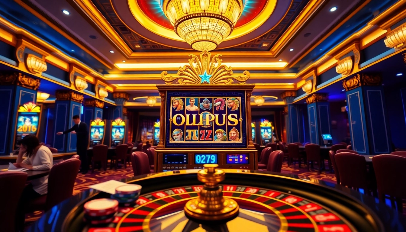 Experience the thrill of winning with Olympus Slot in a luxurious casino setting.