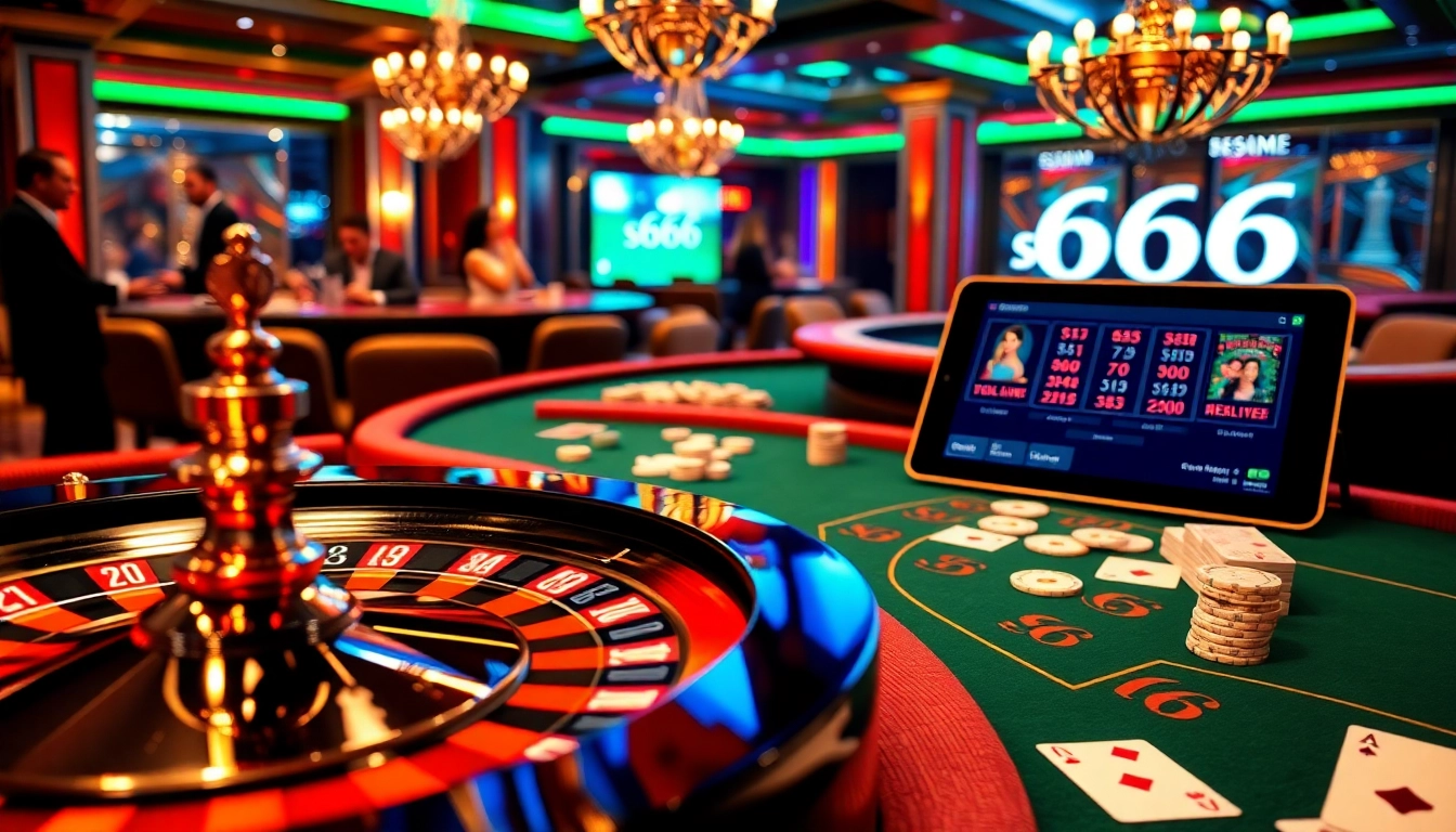 Experience high-stakes gambling excitement at s666 with vibrant casino and online elements.