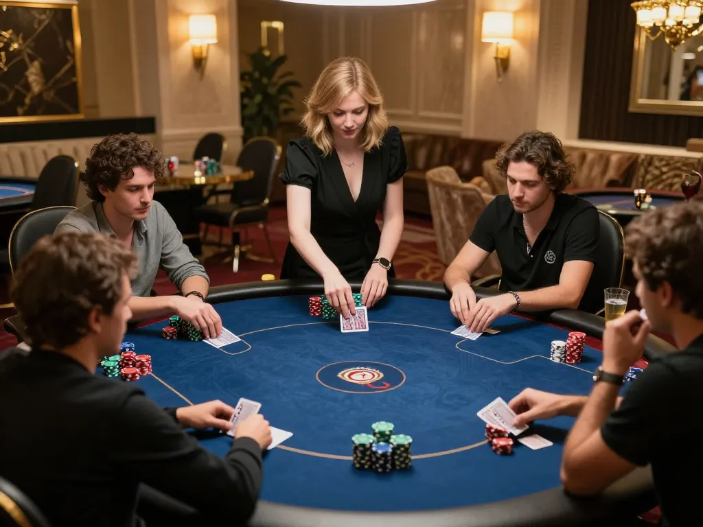 Engaging poker action at a high-stakes game with link cendana777 visible for strategic players