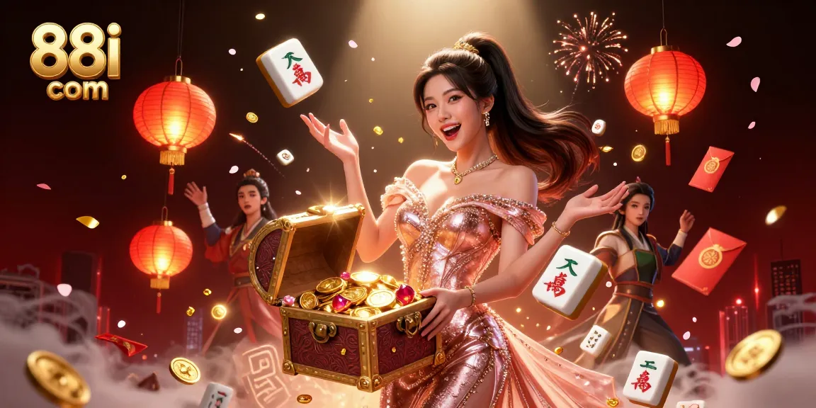 Engage with thrilling gameplay at 88i com, featuring joyfully presented treasures and vibrant casino elements.