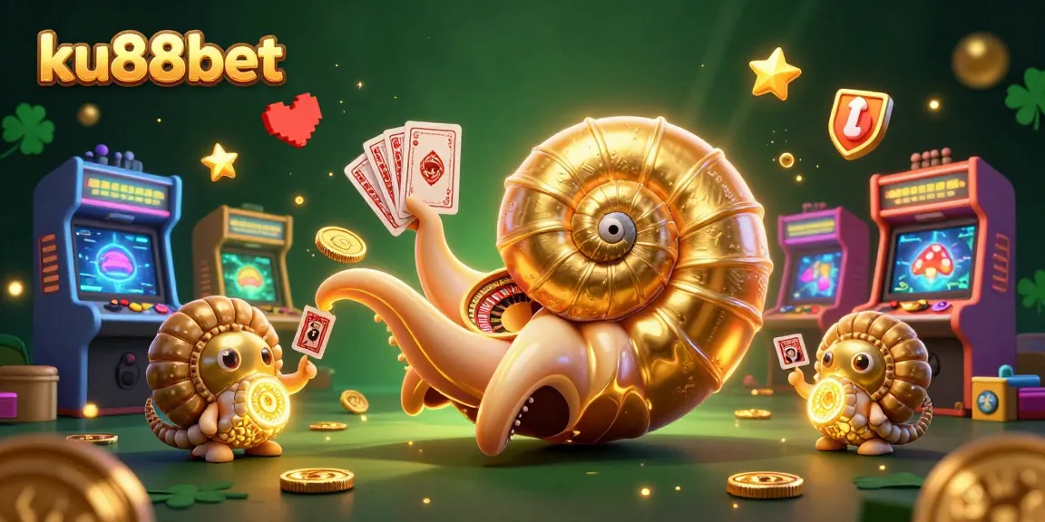 Engage in thrilling games at ku88bet with a vibrant casino scene featuring a giant nautilus roulette wheel.